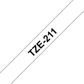 TZe211 ruban Noir sur blanc TZe