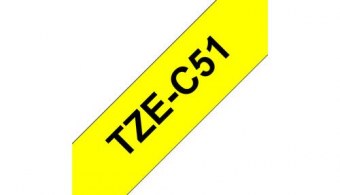 Brother TZe-C51 ruban d'étiquette Noir sur fond jaune fluorescent