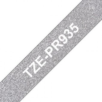Brother TZe-PR935 ruban d'étiquette Blanc sur argent
