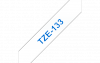 Ruban étiquette TZE133 12mm Bleu sur transparent 8 mètres